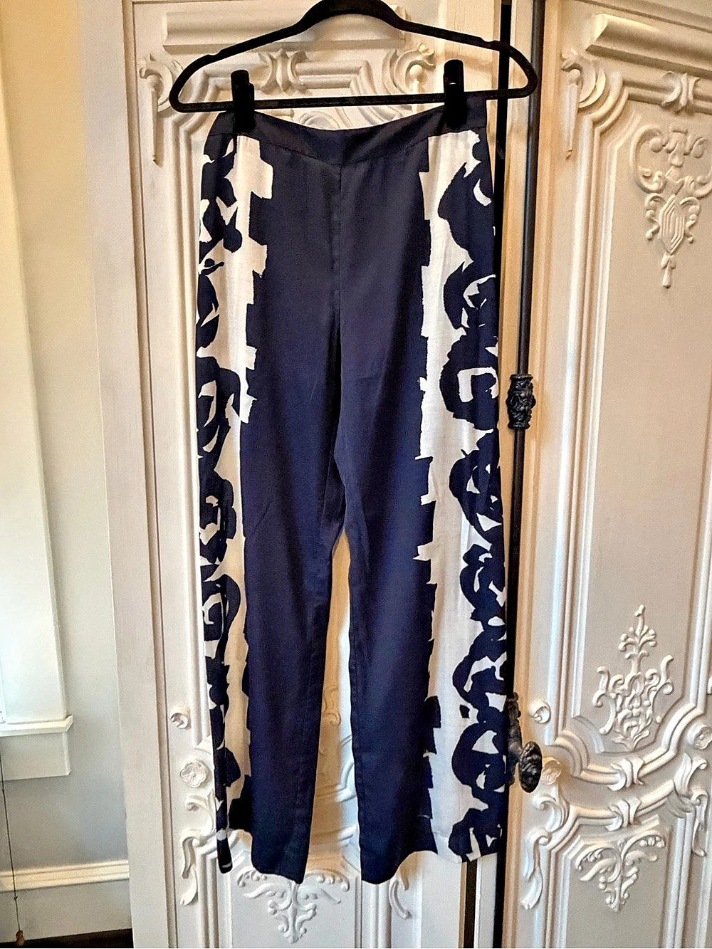 NIC+ZOE Rose Bloom Wide Leg Pants – Size 0 – Indigo Multi